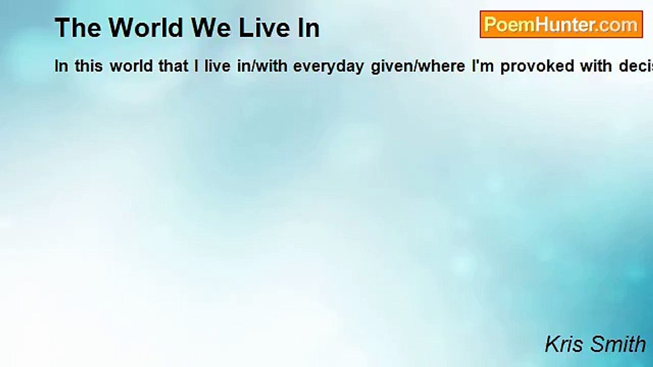 Kris Smith - The World We Live In