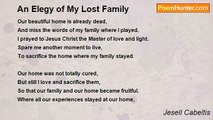 Jesell Cabeltis - An Elegy of My Lost Family