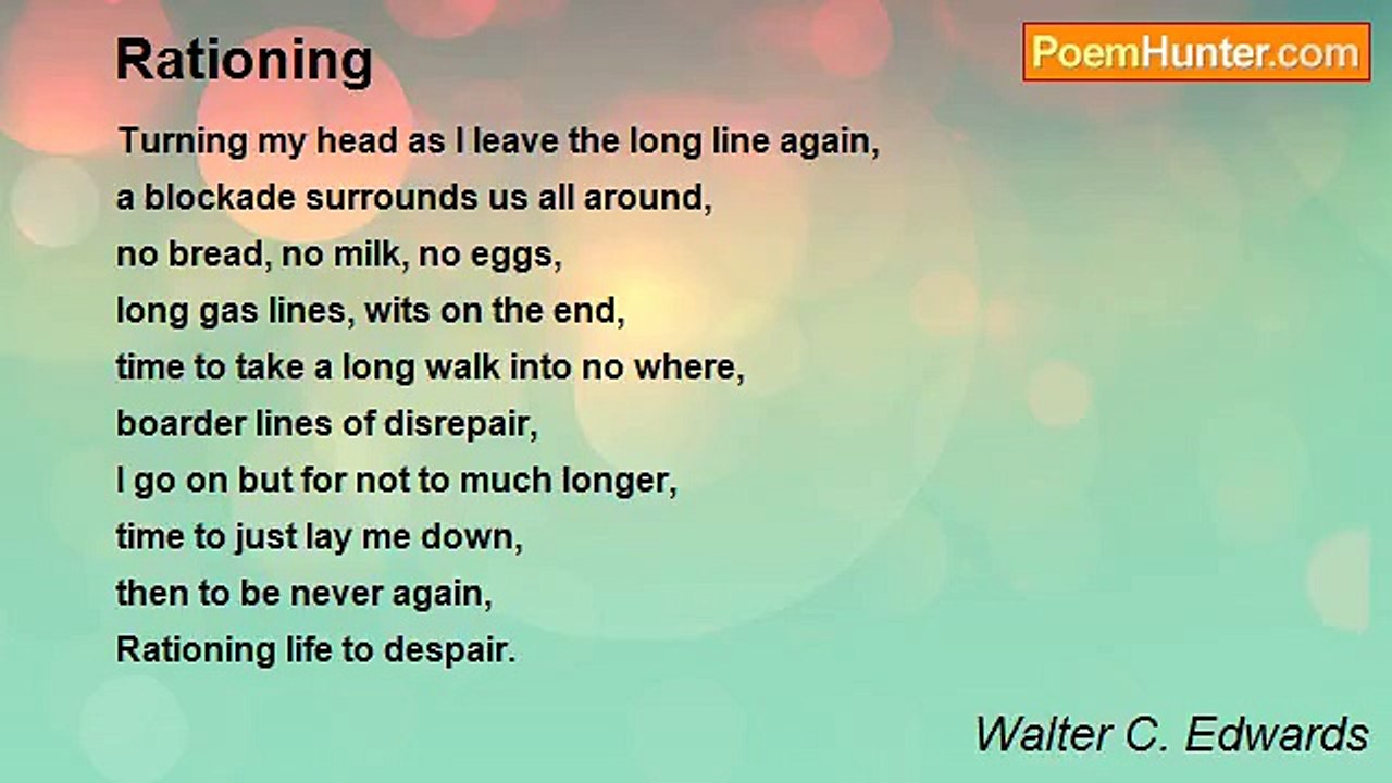 Walter C. Edwards - Rationing