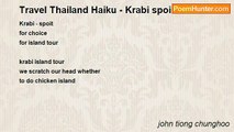 john tiong chunghoo - Travel Thailand Haiku - Krabi spoilt for choice