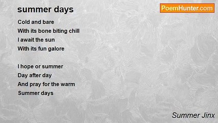 Summer Jinx - summer days