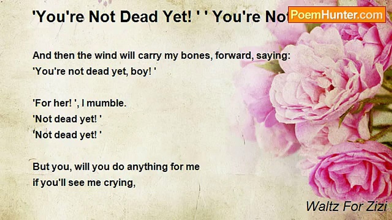 Waltz For Zizi - 'You're Not Dead Yet! ' ' You'...