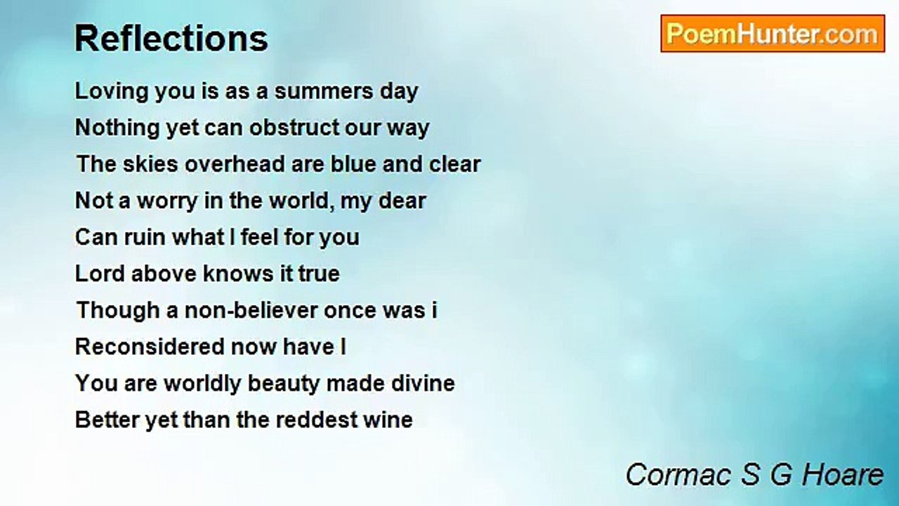 Cormac S G Hoare - Reflections