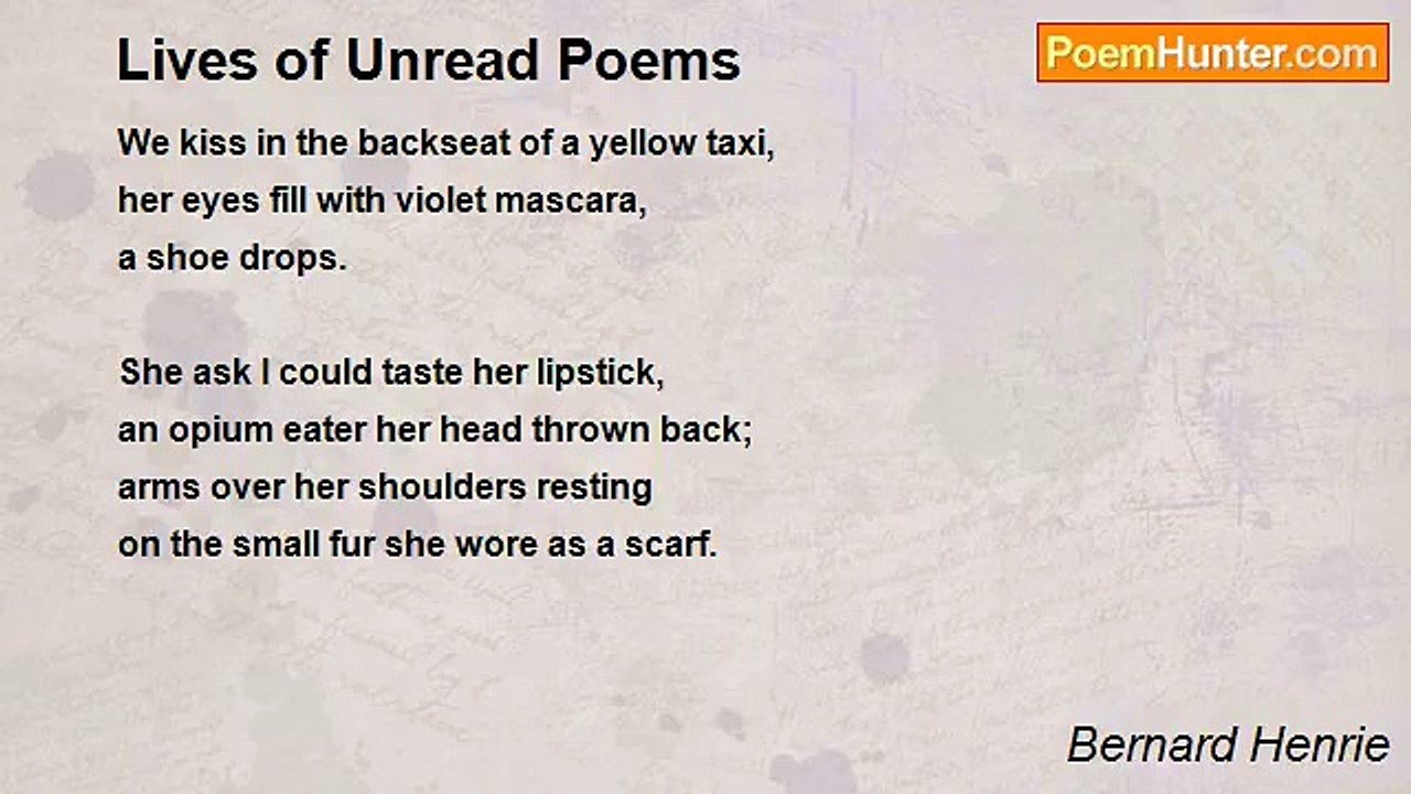 Bernard Henrie - Lives of Unread Poems