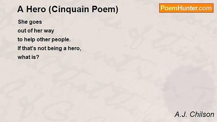 A.J. Chilson - A Hero (Cinquain Poem)