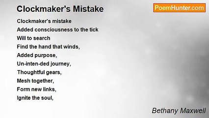 Bethany Maxwell - Clockmaker's Mistake
