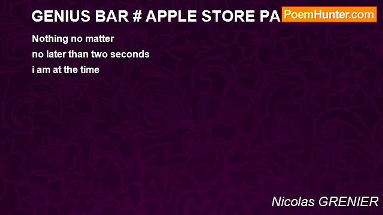 Nicolas GRENIER - GENIUS BAR # APPLE STORE PARIS OPERA