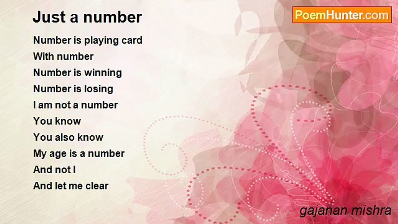 gajanan mishra - Just a number