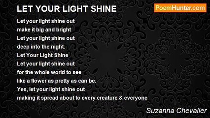 Suzanna Chevalier - LET YOUR LIGHT SHINE