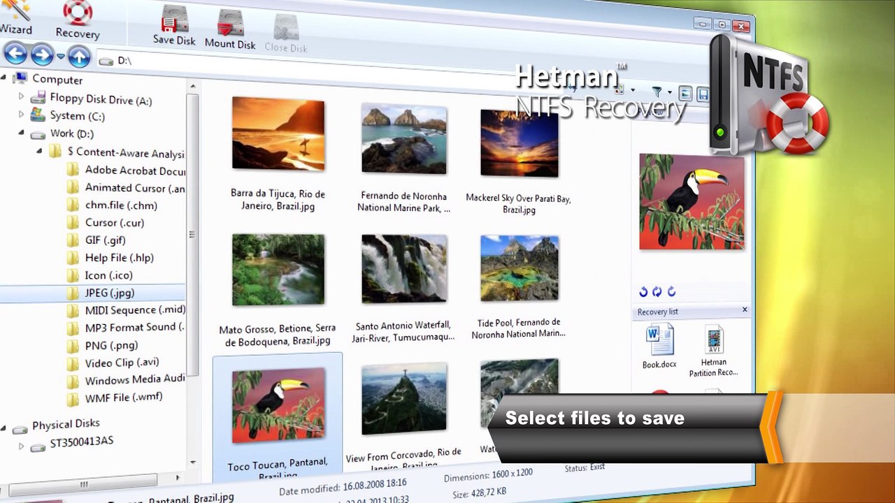 Recovering System NTFS Partition with Hetman NTFS Recovery