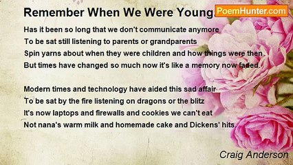 Craig Anderson - Remember When We Were Young.