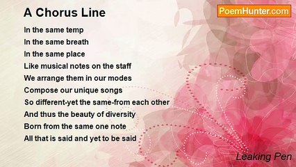Leaking Pen - A Chorus Line
