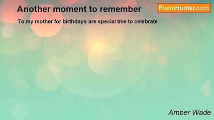 Amber Wade - Another moment to remember