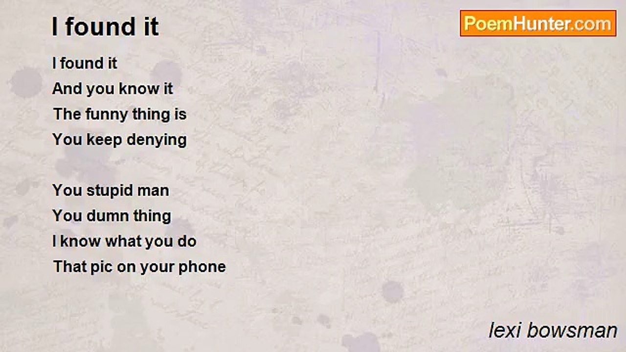 lexi bowsman - I found it