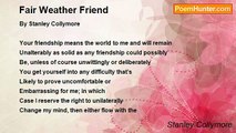 Stanley Collymore - Fair Weather Friend