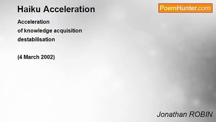 Jonathan ROBIN - Haiku Acceleration