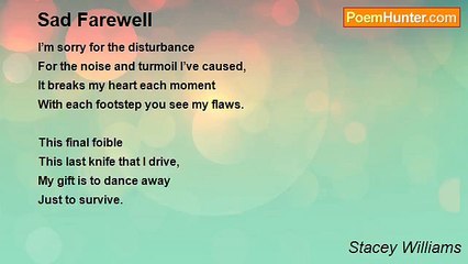 Stacey Williams - Sad Farewell