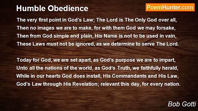 Bob Gotti - Humble Obedience