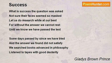 Gladys Brown Prince - Success