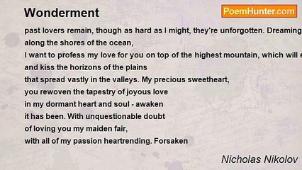 Nicholas Nikolov - Wonderment