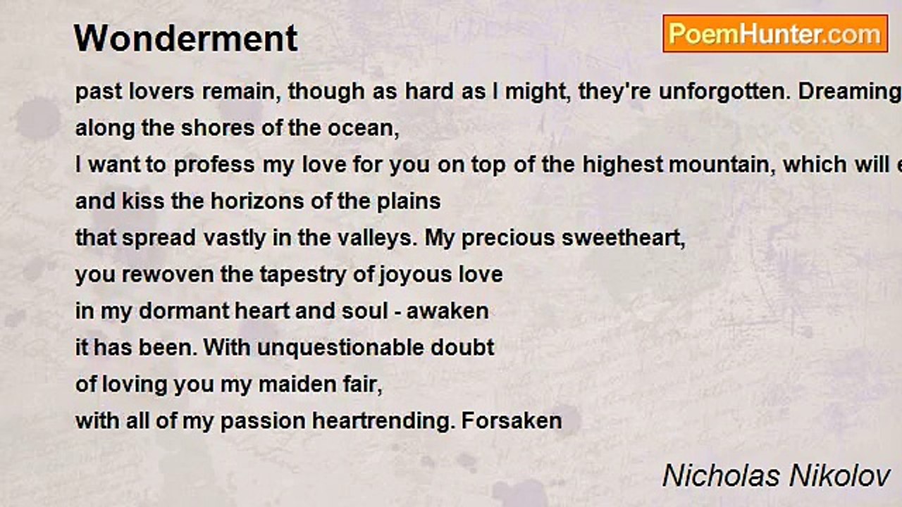 Nicholas Nikolov - Wonderment