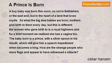 oskar hansen - A Prince Is Born