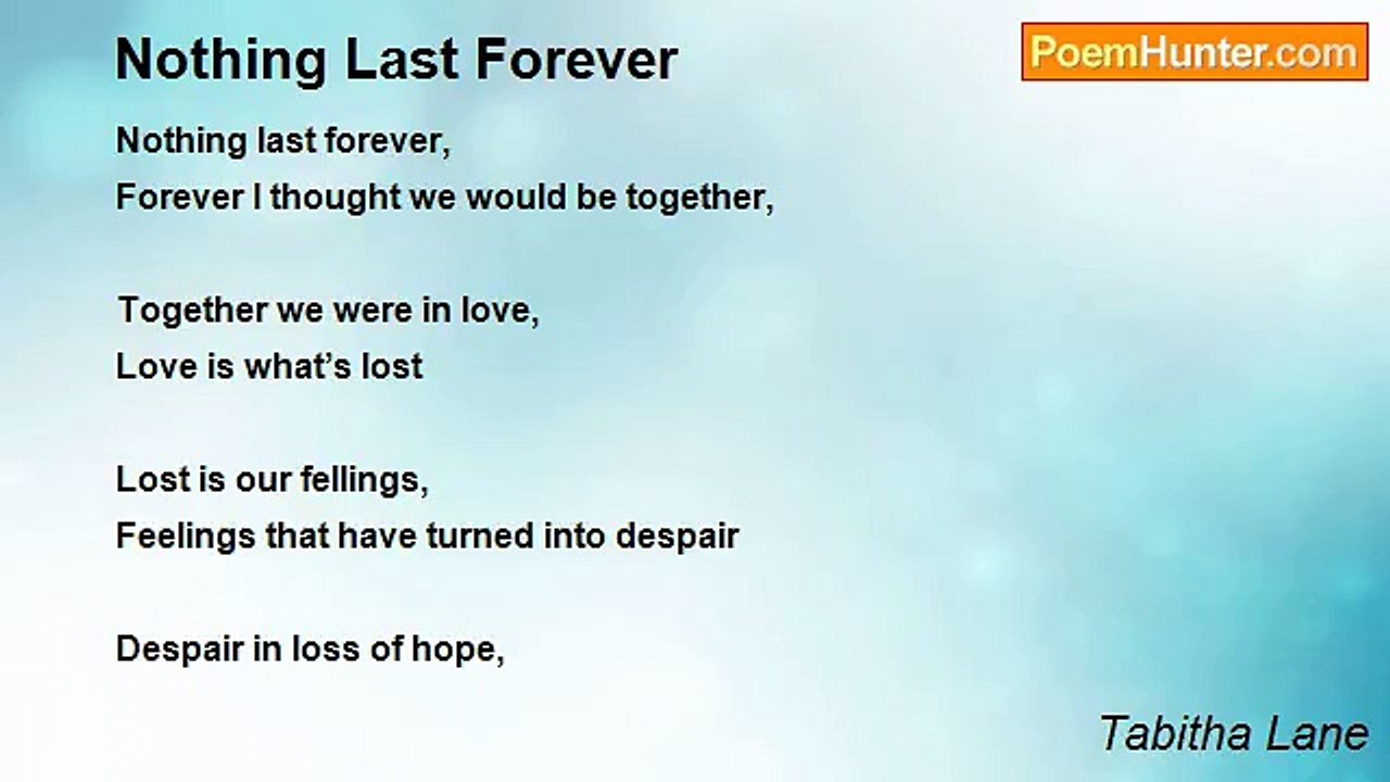 Tabitha Lane - Nothing Last Forever