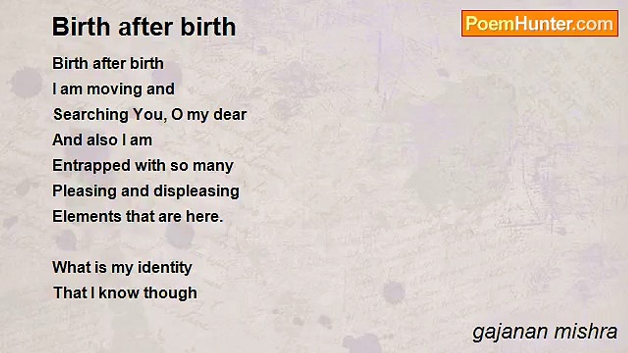 gajanan mishra - Birth after birth