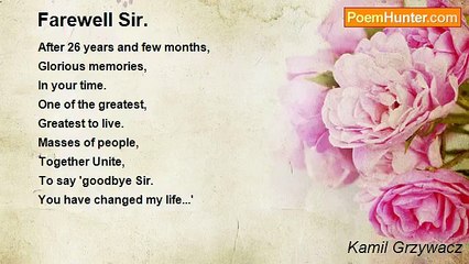 Kamil Grzywacz - Farewell Sir.