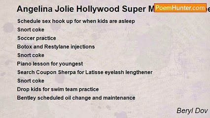 Beryl Dov - Angelina Jolie Hollywood Super Mom: 'How Does She Do It?