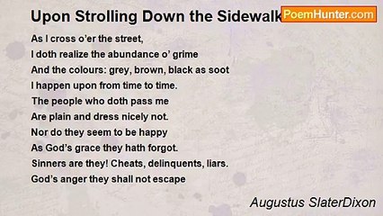 Augustus SlaterDixon - Upon Strolling Down the Sidewalk