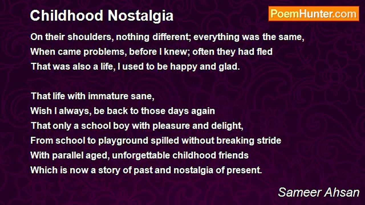 Sameer Ahsan - Childhood Nostalgia