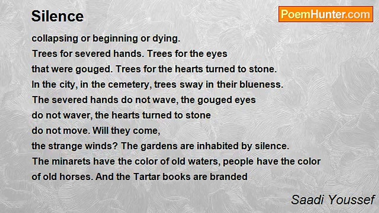 Saadi Youssef - Silence