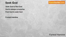 Forrest Hainline - Seek God
