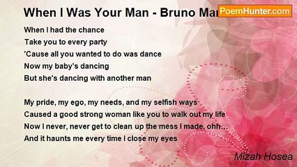 Mizah Hosea - When I Was Your Man - Bruno Mars