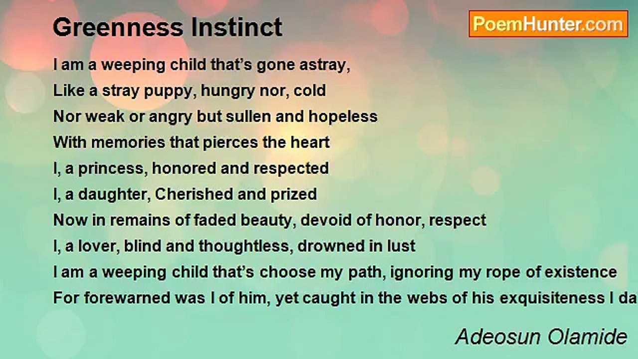 Adeosun Olamide - Greenness Instinct