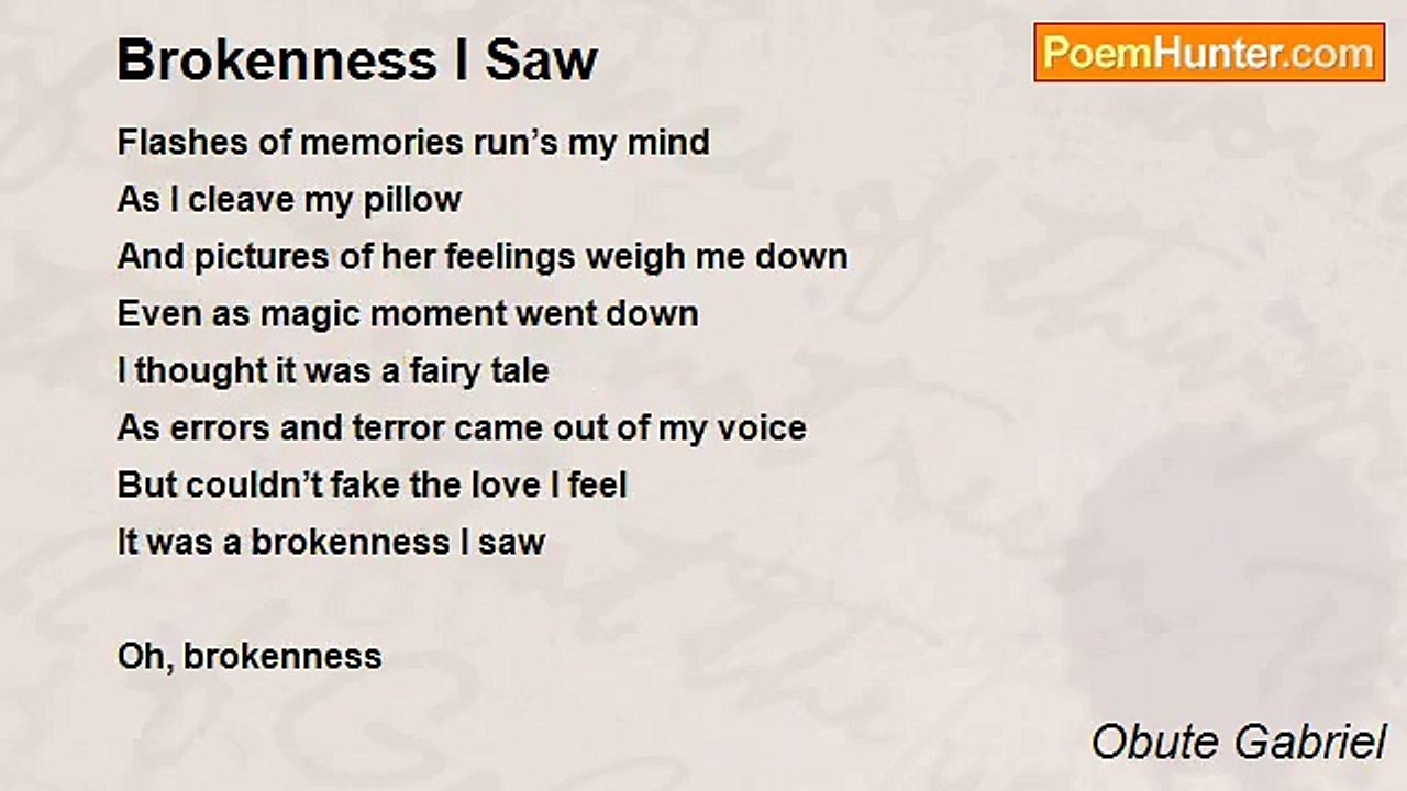 Obute Gabriel - Brokenness I Saw