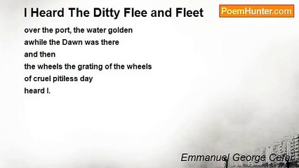 Emmanuel George Cefai - I Heard The Ditty Flee and Fleet