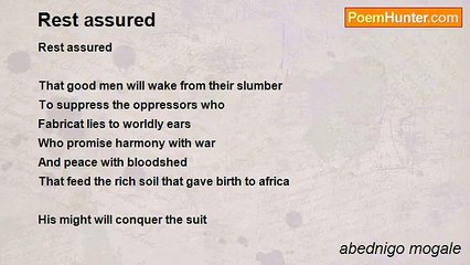 abednigo mogale - Rest assured