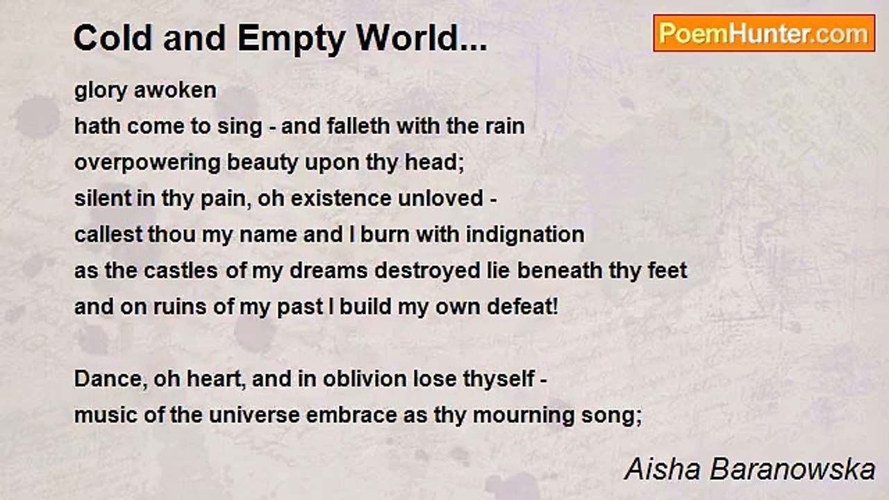 Aisha Baranowska - Cold and Empty World...
