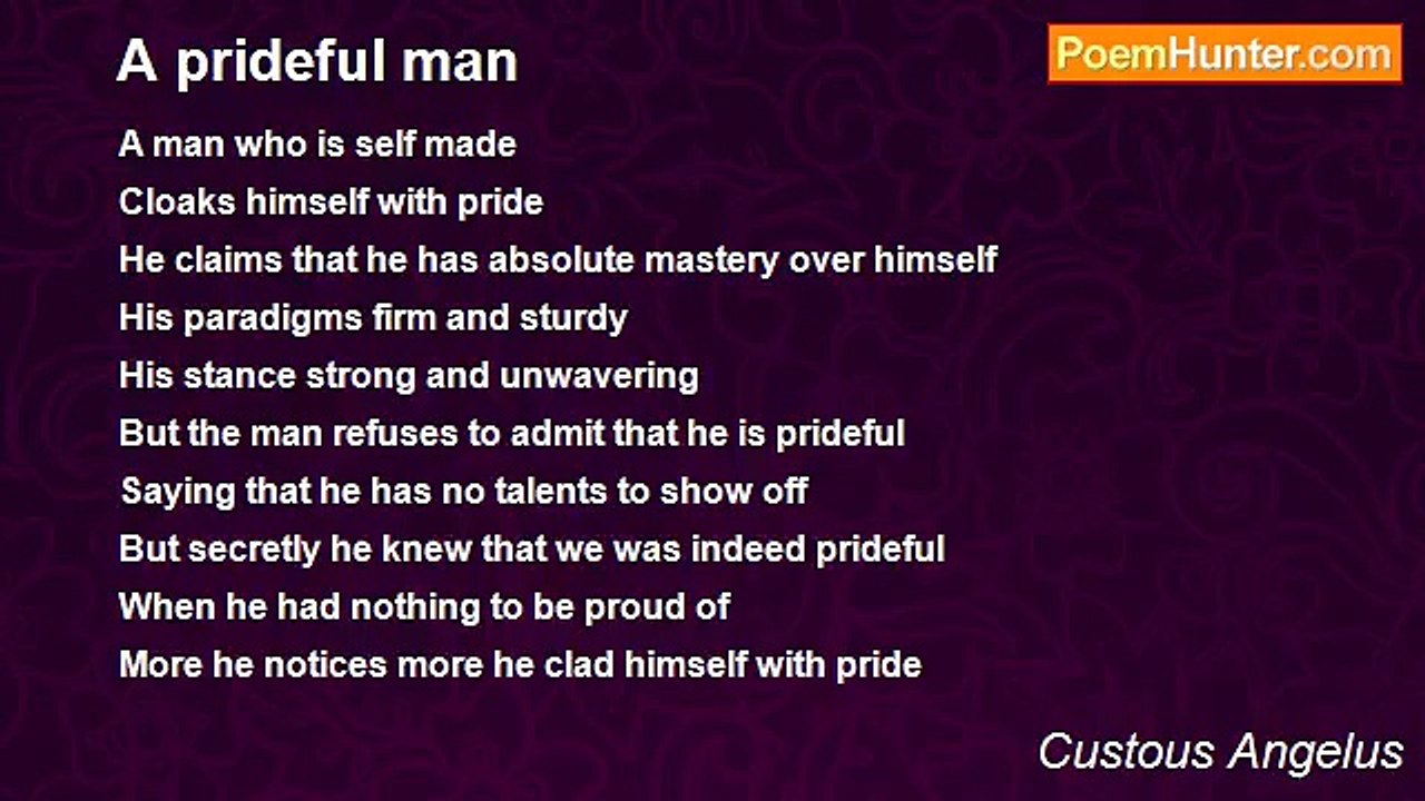 Custous Angelus - A prideful man