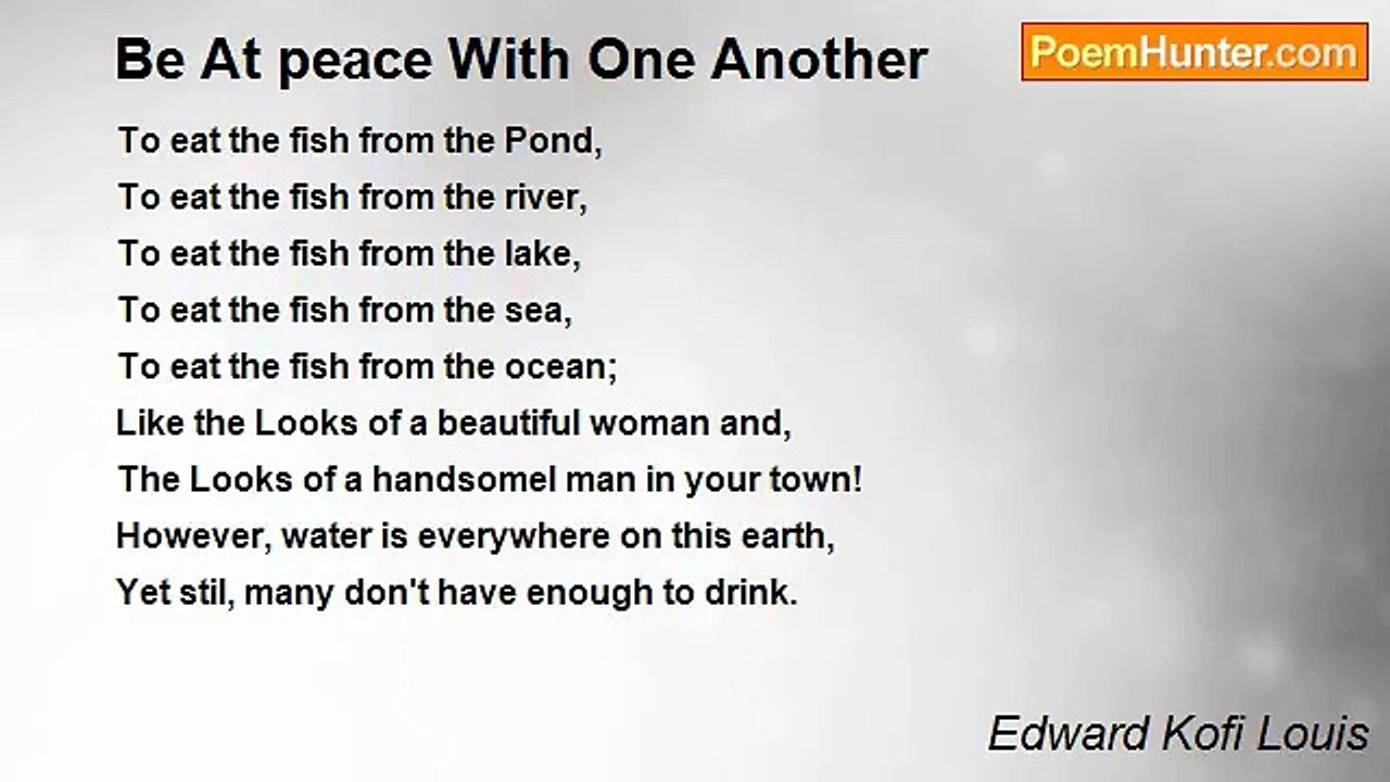 Edward Kofi Louis - Be At peace With One Another