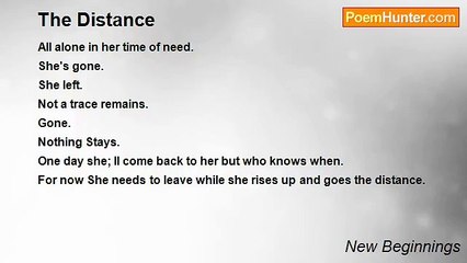 New Beginnings - The Distance