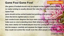 Charles Hice - Game Foul Game Fowl