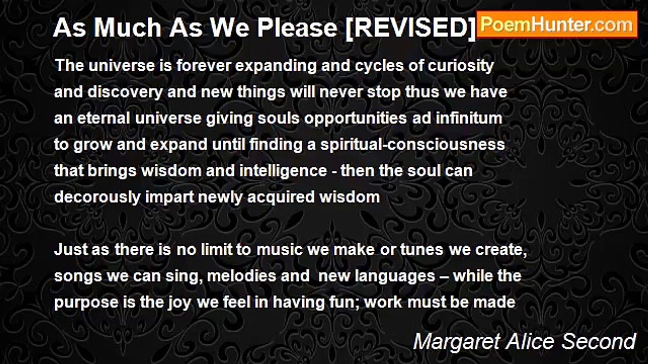 Margaret Alice Second - As Much As We Please [REVISED]