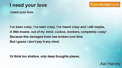 AaI Harvey - I need your love