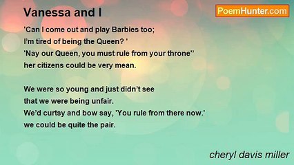 cheryl davis miller - Vanessa and I