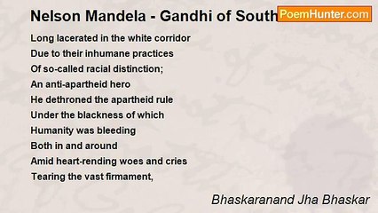 Bhaskaranand Jha Bhaskar - Nelson Mandela - Gandhi of South Africa