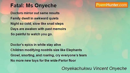 Onyekachukwu Vincent Onyeche - Fatal: Ms Onyeche