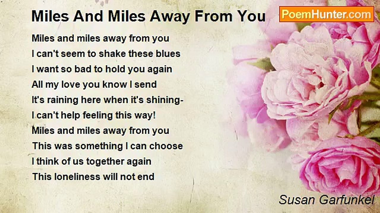 Susan Garfunkel - Miles And Miles Away From You